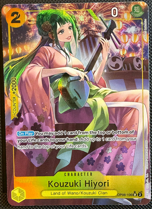 Kouzuki Hiyori SR Alternate Art OP06-106 [Wings of the Captain]