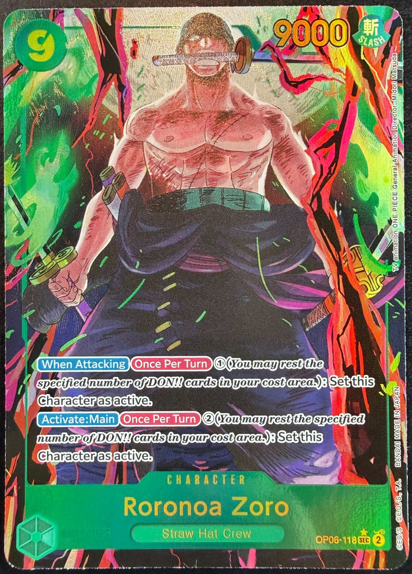Roronoa Zoro OP06-118 Alternate Art