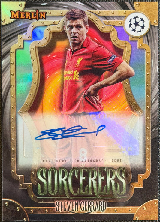 2023/24 Topps Merlin Steven Gerrard #SA-GE sorcerer’s Autograph