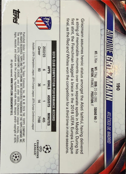 Antoine Griezmann 73/99 2023/24 Topps Chrome UEFA