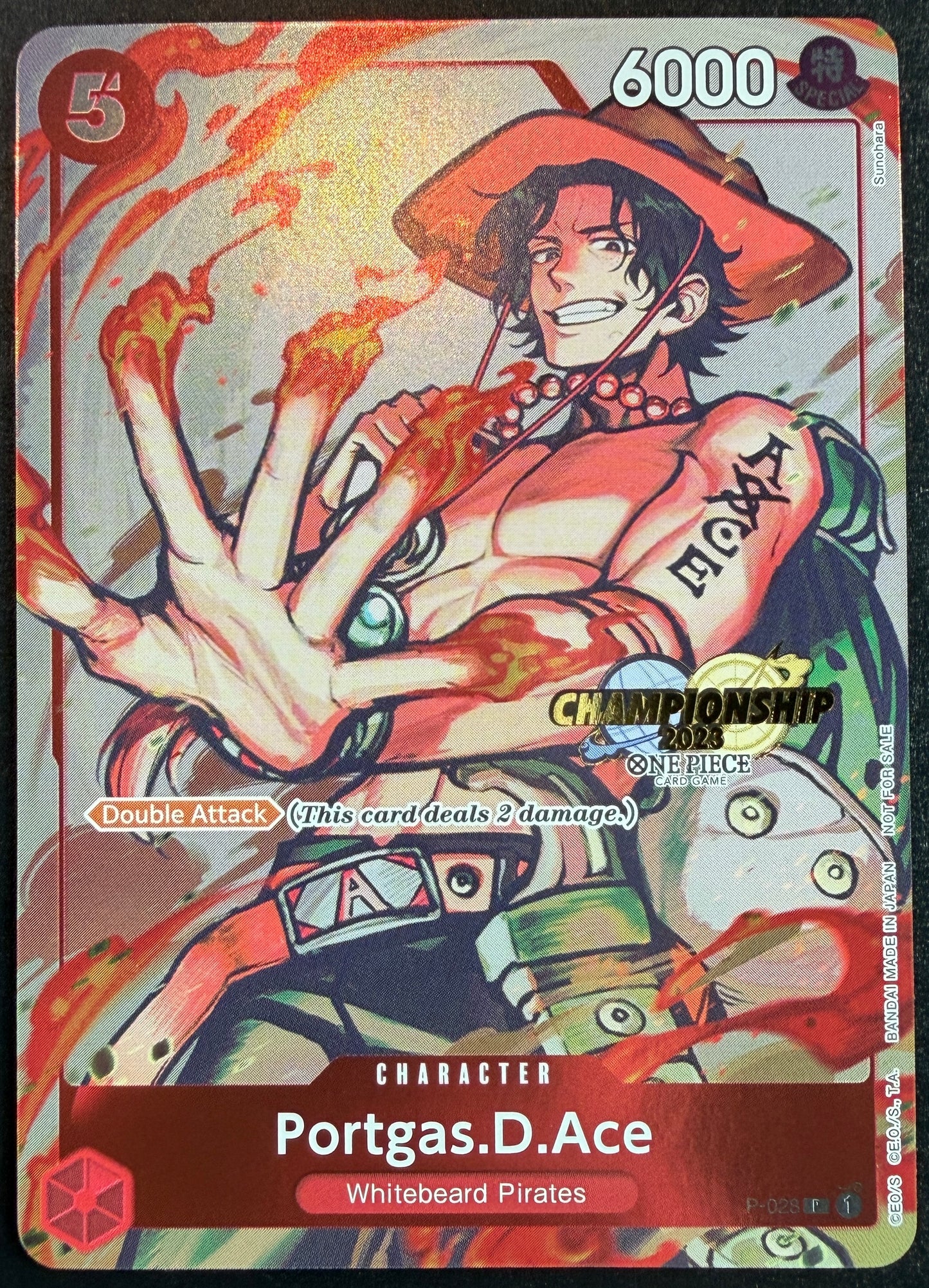 Portgas.D.Ace P-028 Championship Stamp