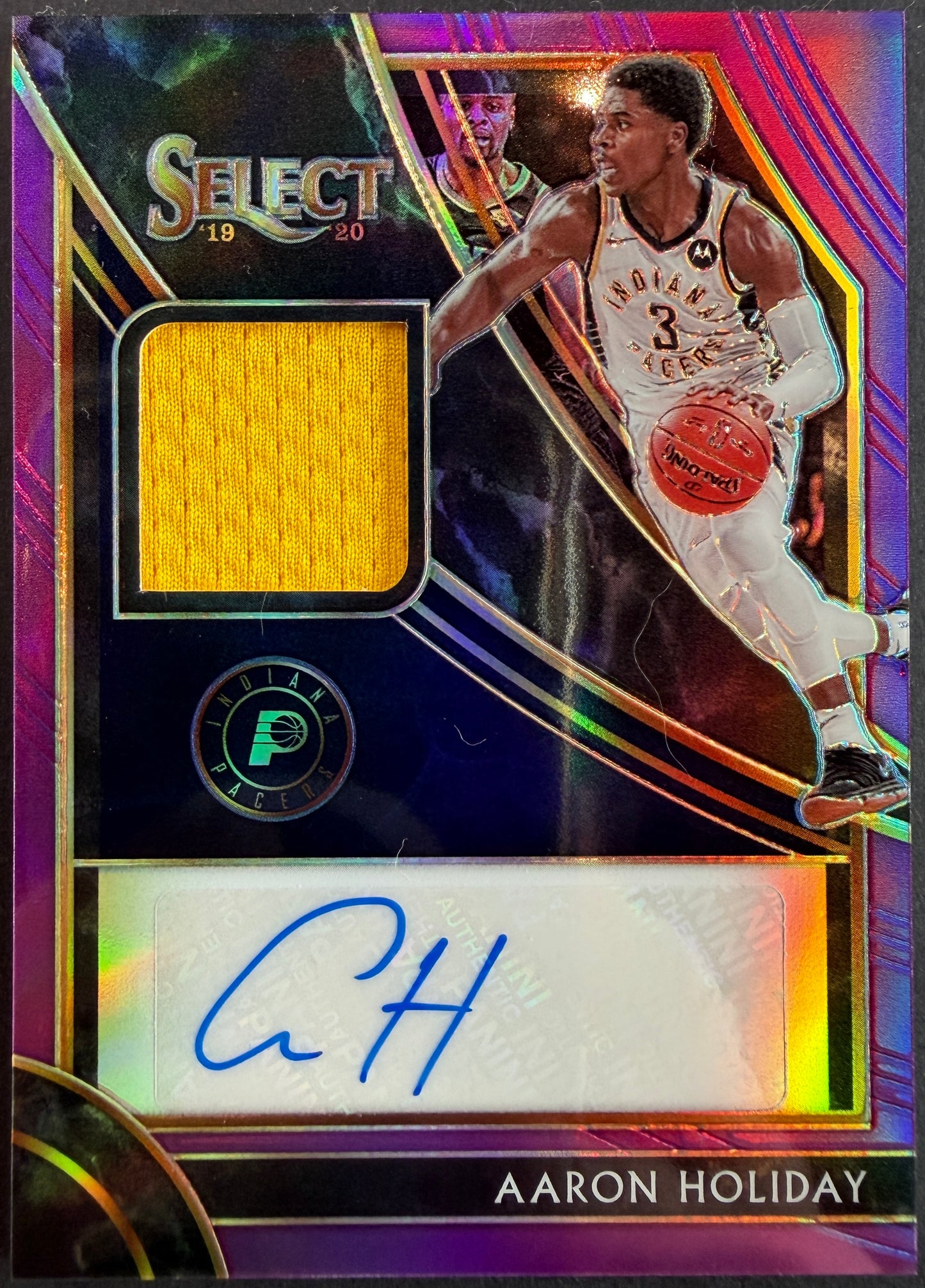 Aaron Holiday 27/99 2019/20 Select Basketball Patch Auto