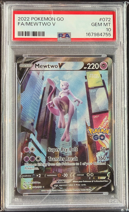 Mewtwo V 072/078 [Pokemon Go] PSA 10