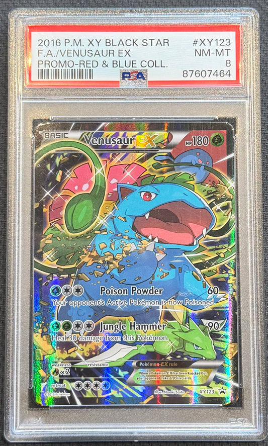 2016 Pokemon XY Red Blue Collection Venusaur EX BSP Promo #XY123 PSA 8