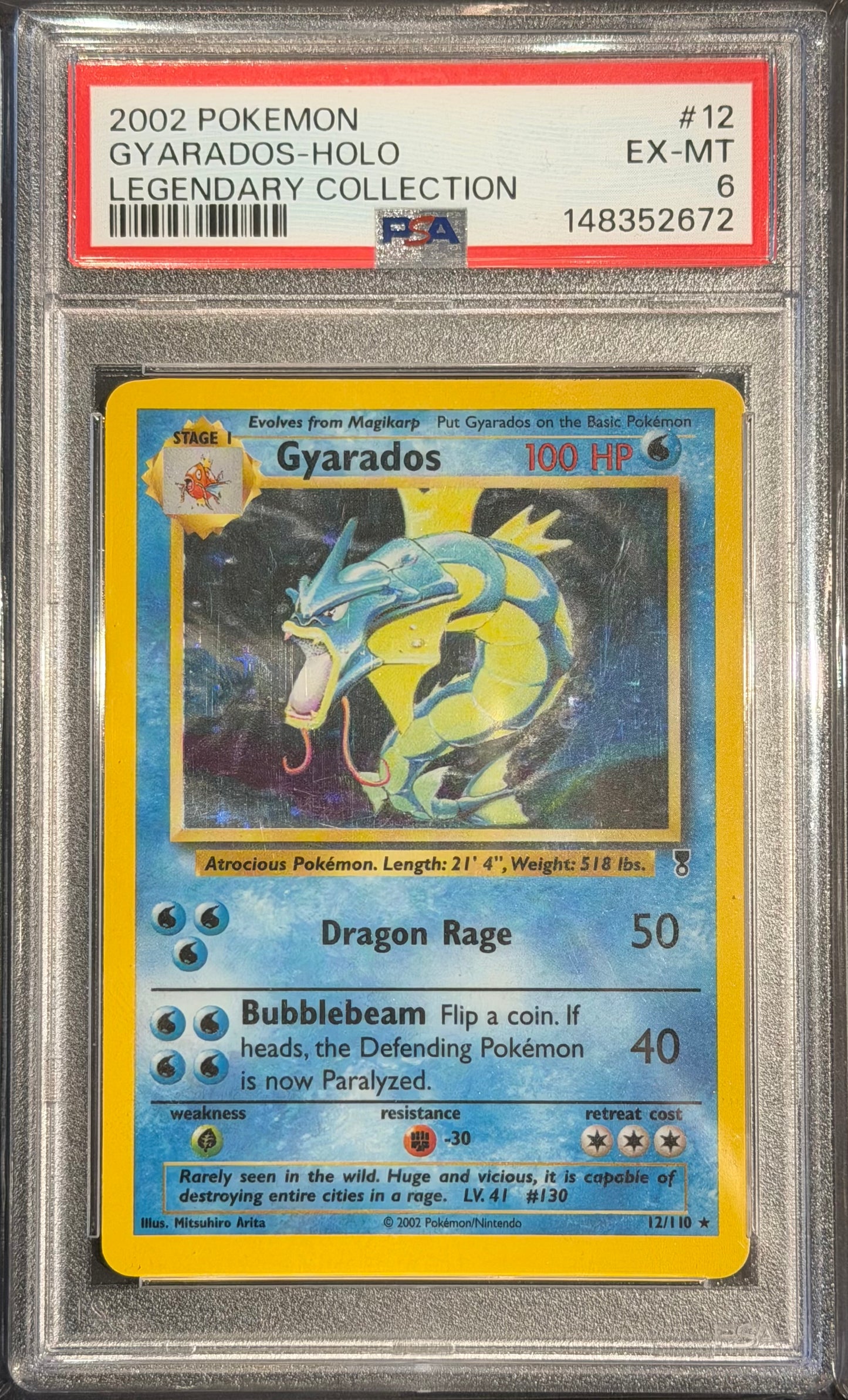 Gyarados Holo 12/110 PSA 6 Pokemon Legendary Collection