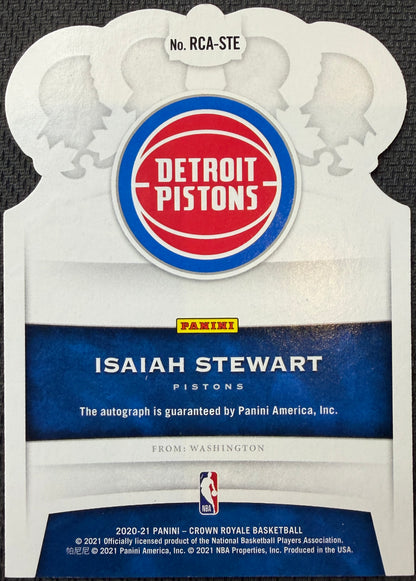 Isaiah Stewart 09/32 Autograph 2020/21 Crown Royal Basketball