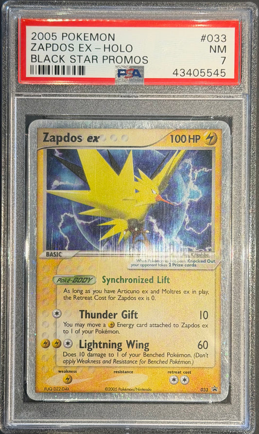 Zapdos Ex PSA 7 2005 holo black star promo