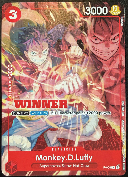 Monkey.D.Luffy P-006 Winner Stamp