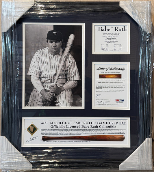 Babe Ruth Game Used Bat Piece PSA/DNA Authenticated