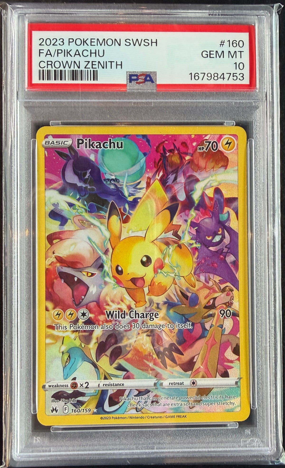 Pikachu 160/159 [Crown Zenith] PSA 10