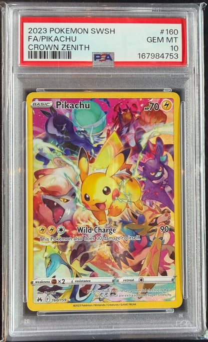Pikachu 160/159 [Crown Zenith] PSA 10