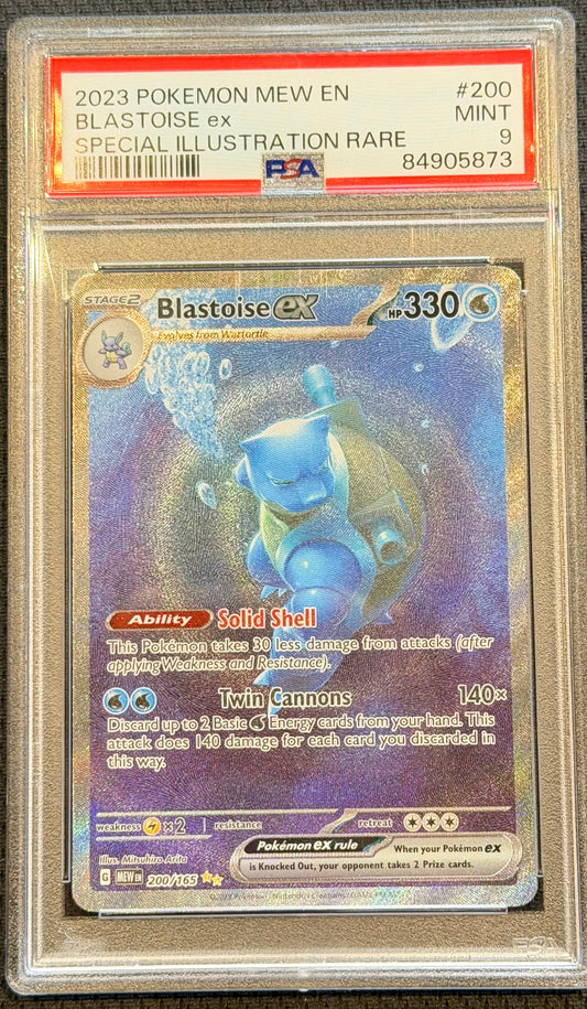 Pokémon Blastoise ex 200/165 PSA 9 Scarlet & Violet 151 2023 Special illustration