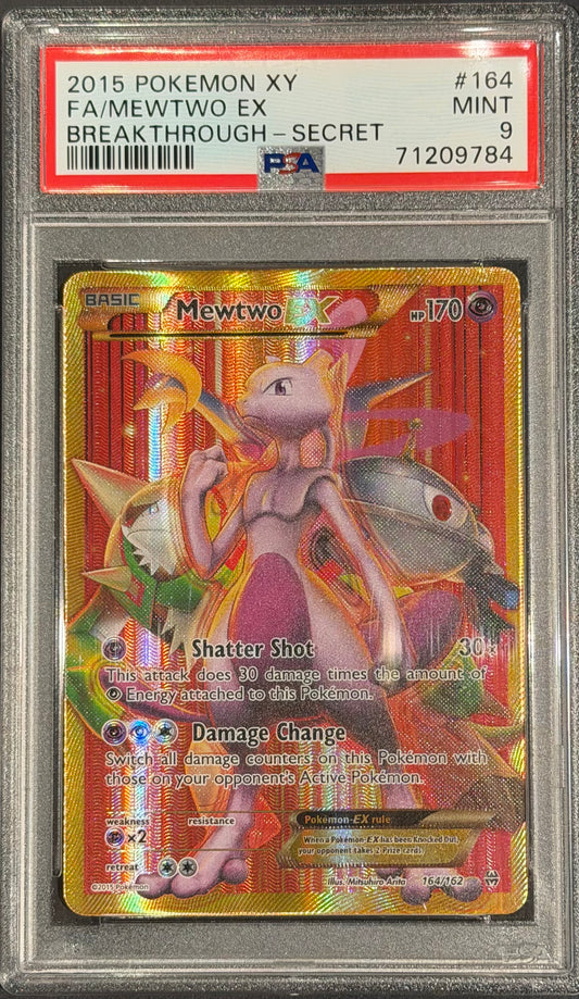 2015 Pokemon Mewtwo EX 164/162 PSA 9
