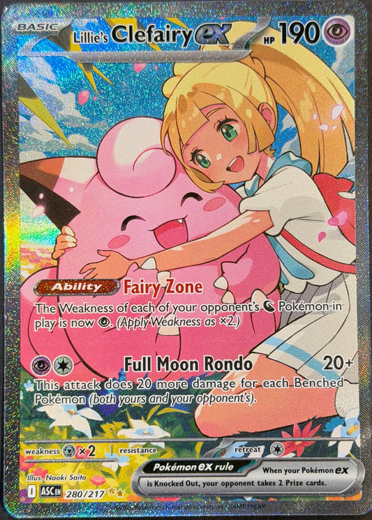 Lillie’s Clefairy ex 280/217 SIR Ascended Heroes (texture lift top left corner)