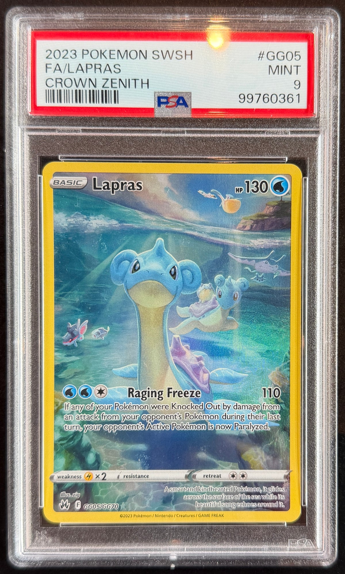 Lapras GG05/GG70 [Crown Zenith] PSA 9
