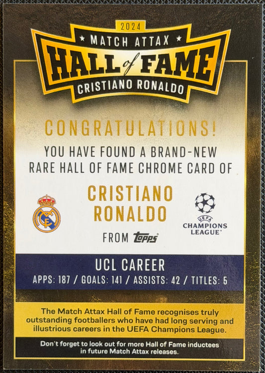 2024 Topps Match Attax Cristiano Ronaldo Hall of Fame