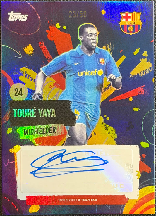2024/25 Topps Barcelona Team Set Touré YAYA 23/50 Rumba Autograph