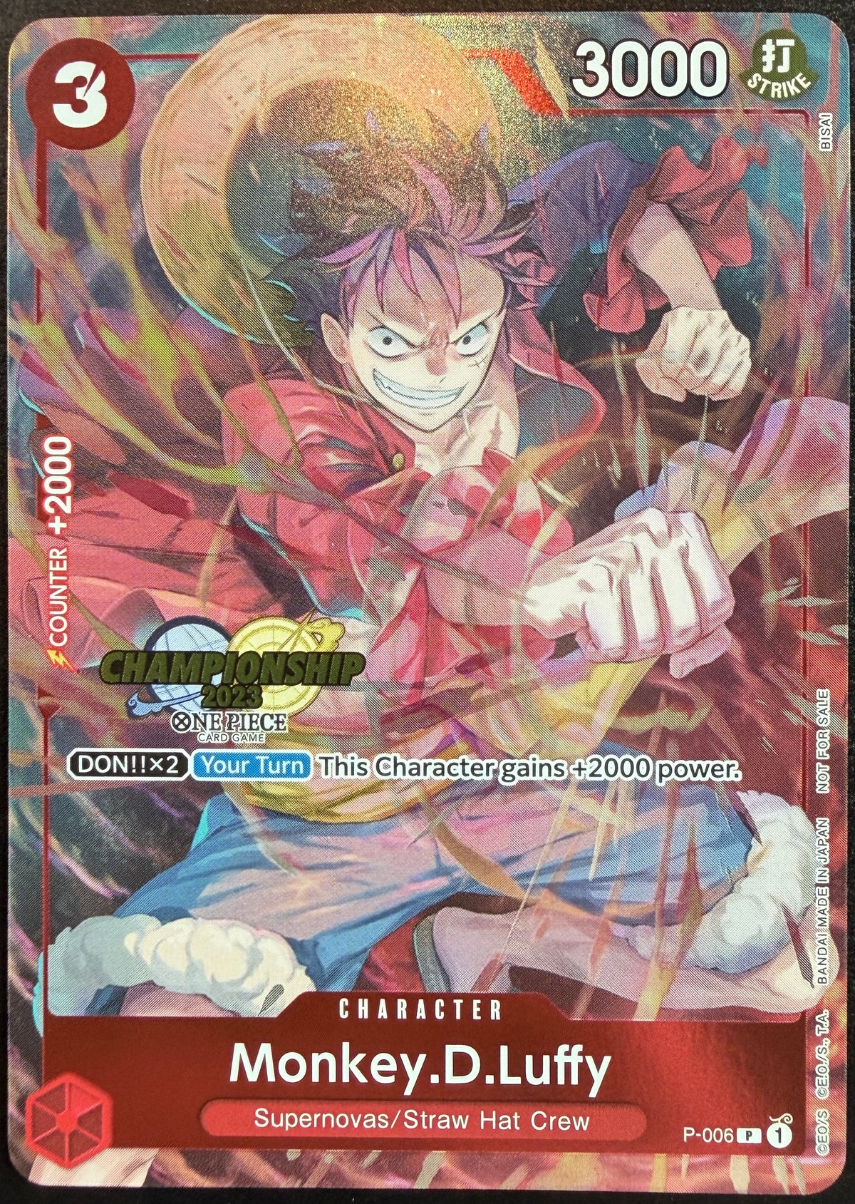 Monkey.D.Luffy P-006 Championship Stamp