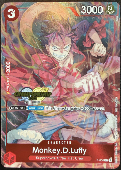Monkey.D.Luffy P-006 Championship Stamp