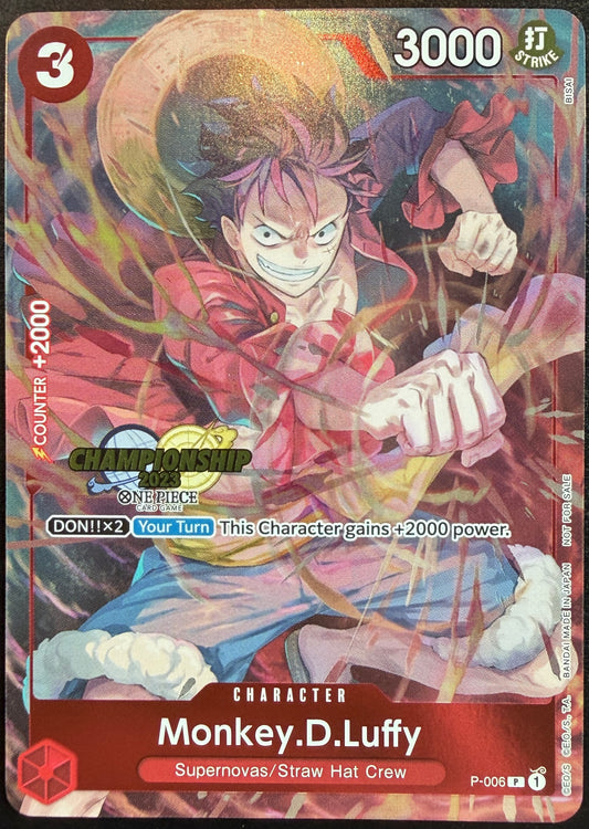 Monkey.D.Luffy P-006 Championship Stamp