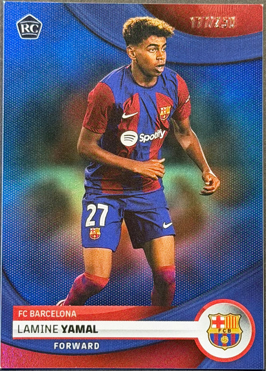 2023/24 Topps Barcelona Team Set Lamine Yamal RC 177/250 Blue