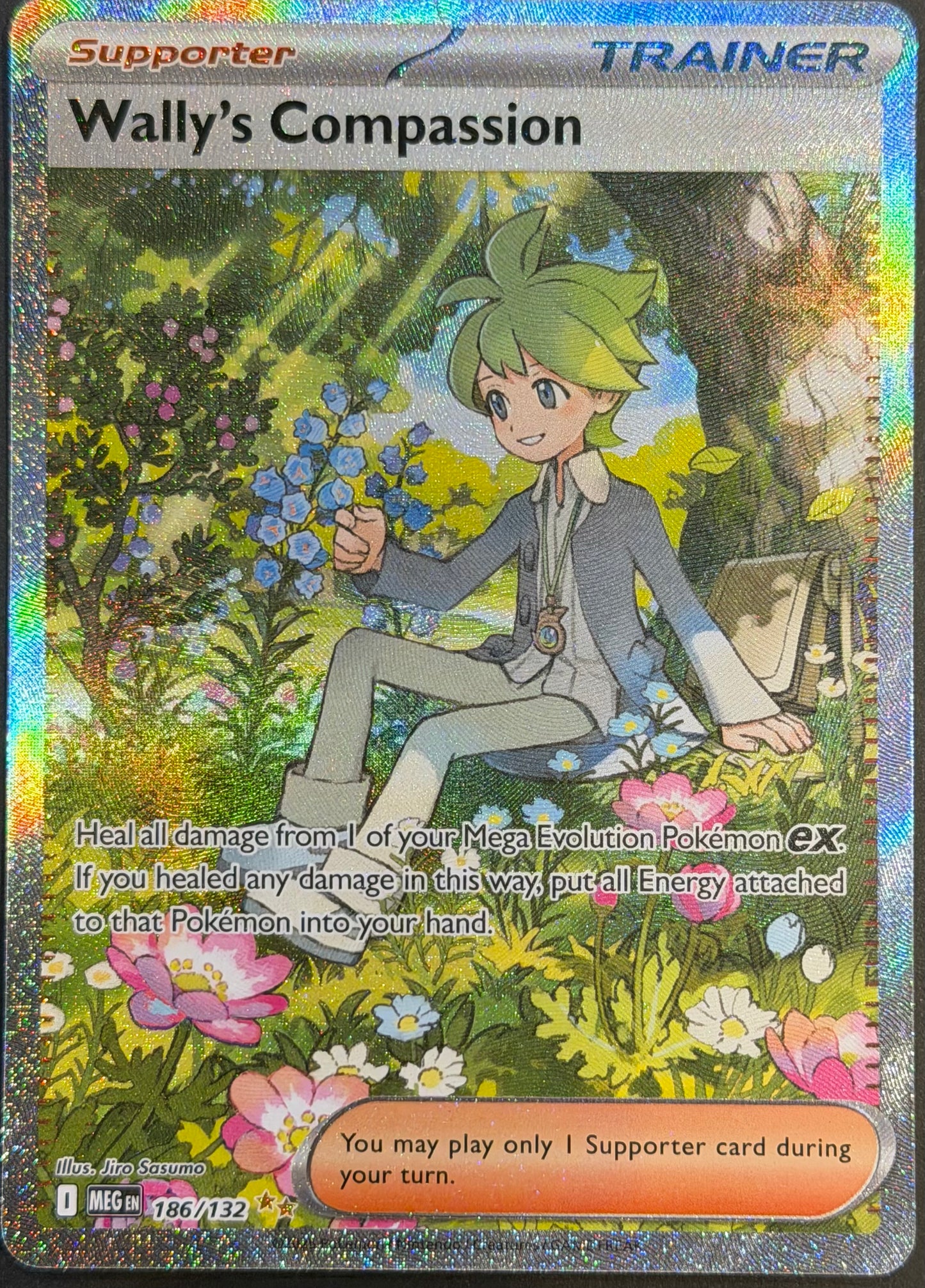Wally’s Compassion 186/132 SIR Mega Evolutions (crease)