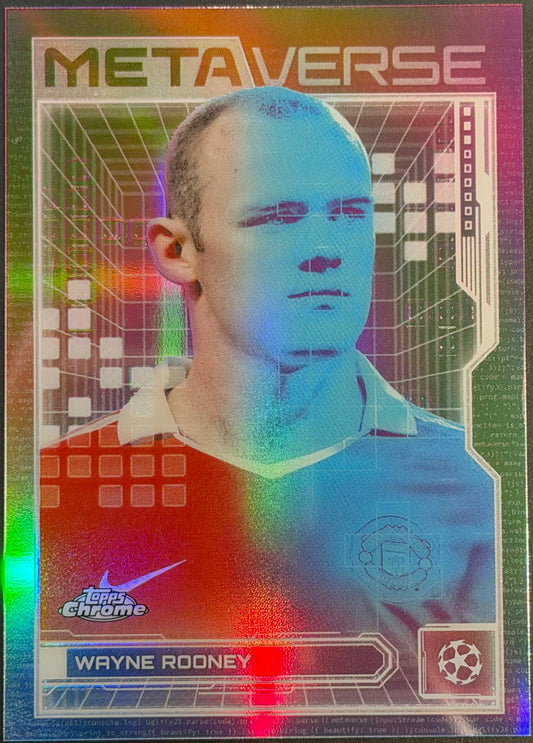 Wayne Rooney- SSP Metaverse #MV12- 2025-26 Topps Chrome UEFA- Man U