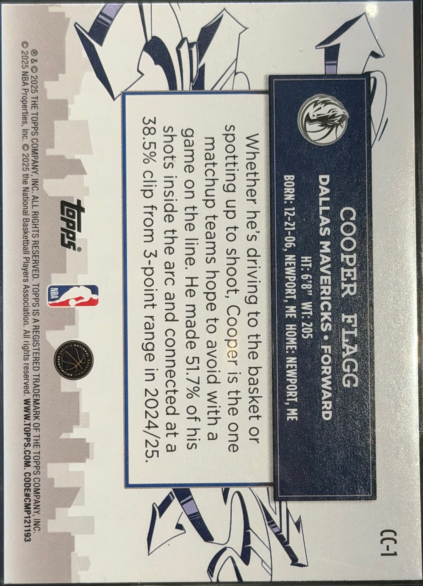 Cooper Flagg RC Clutch City Prospects Holofoil #CC-1