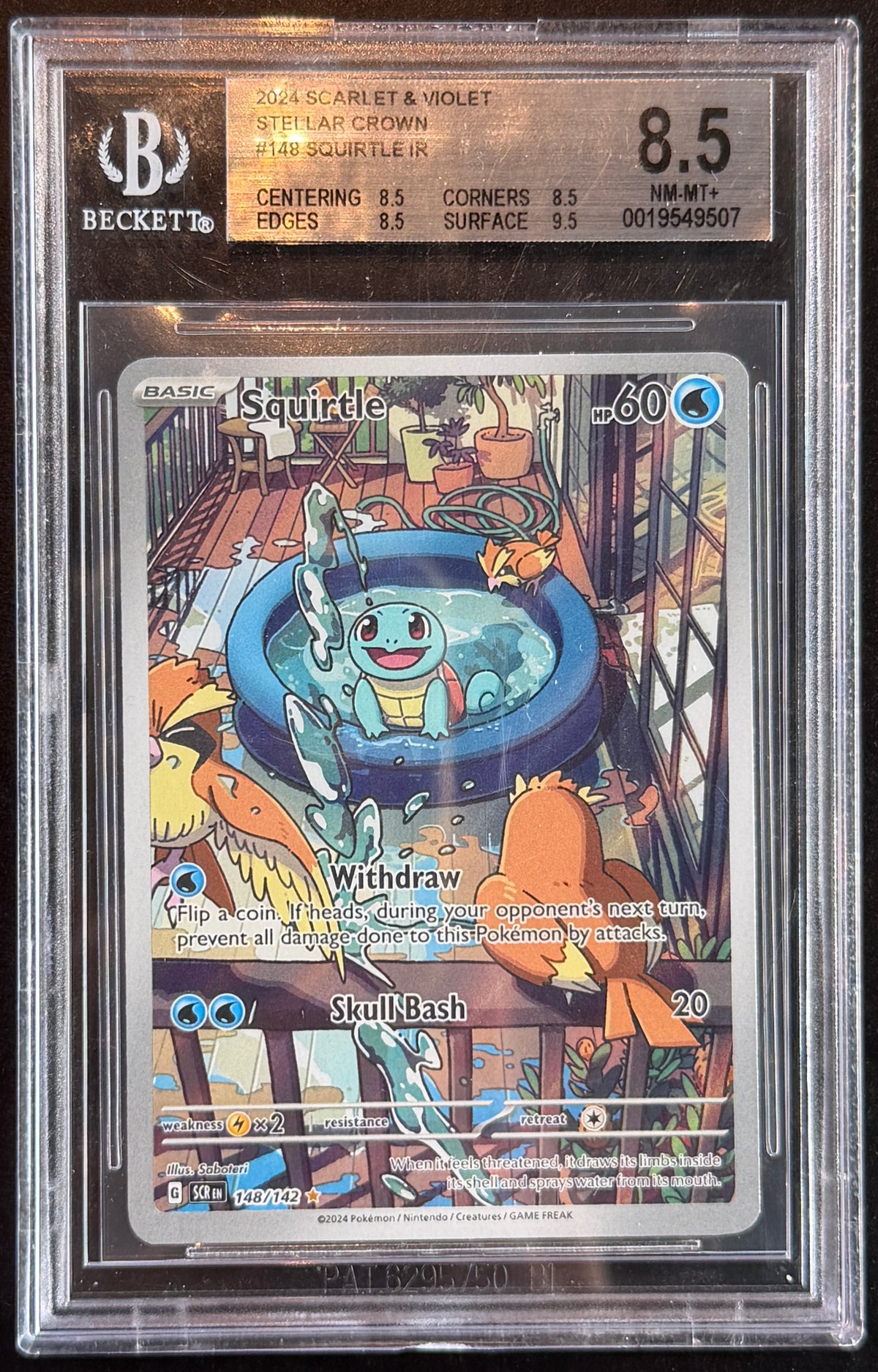 Squirtle 148/142 [Stellar Crown] Beckett 8.5