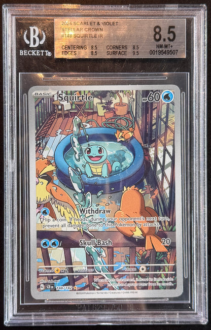 Squirtle 148/142 [Stellar Crown] Beckett 8.5