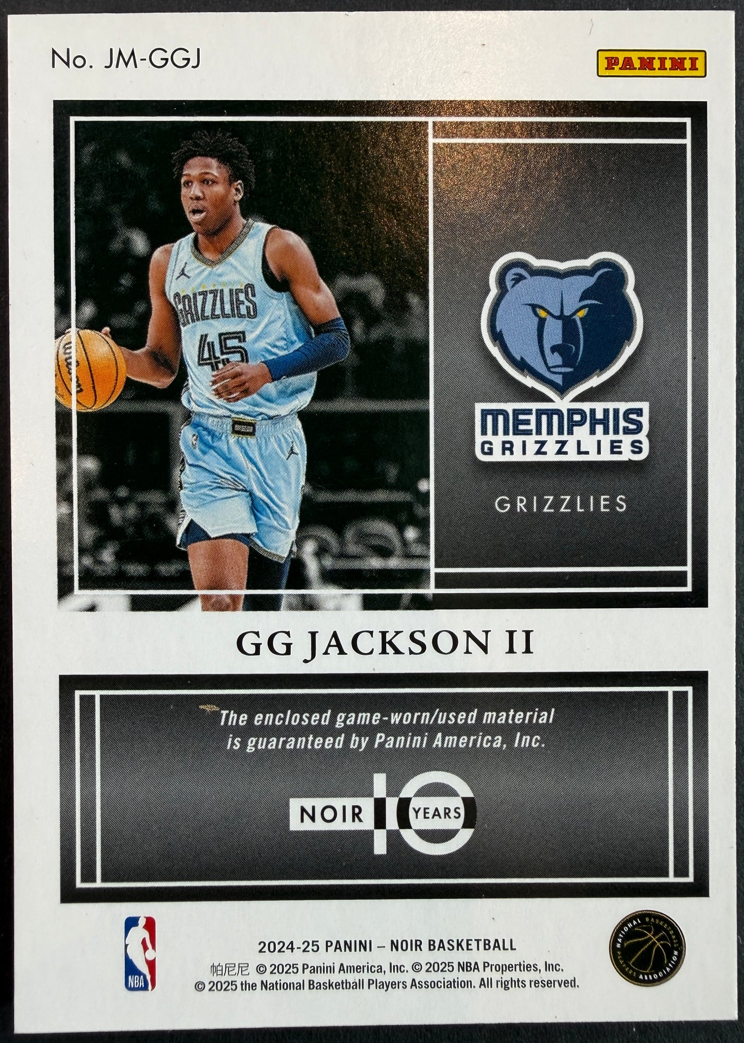 GG Jackson II 31/99 2024/25 Noir Basketball Patch
