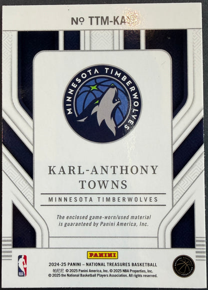 Karl-Anthony Towns 45/99 2024/25 National Treasures Basketball Patch