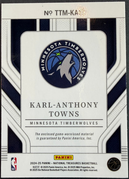 Karl-Anthony Towns 45/99 2024/25 National Treasures Basketball Patch
