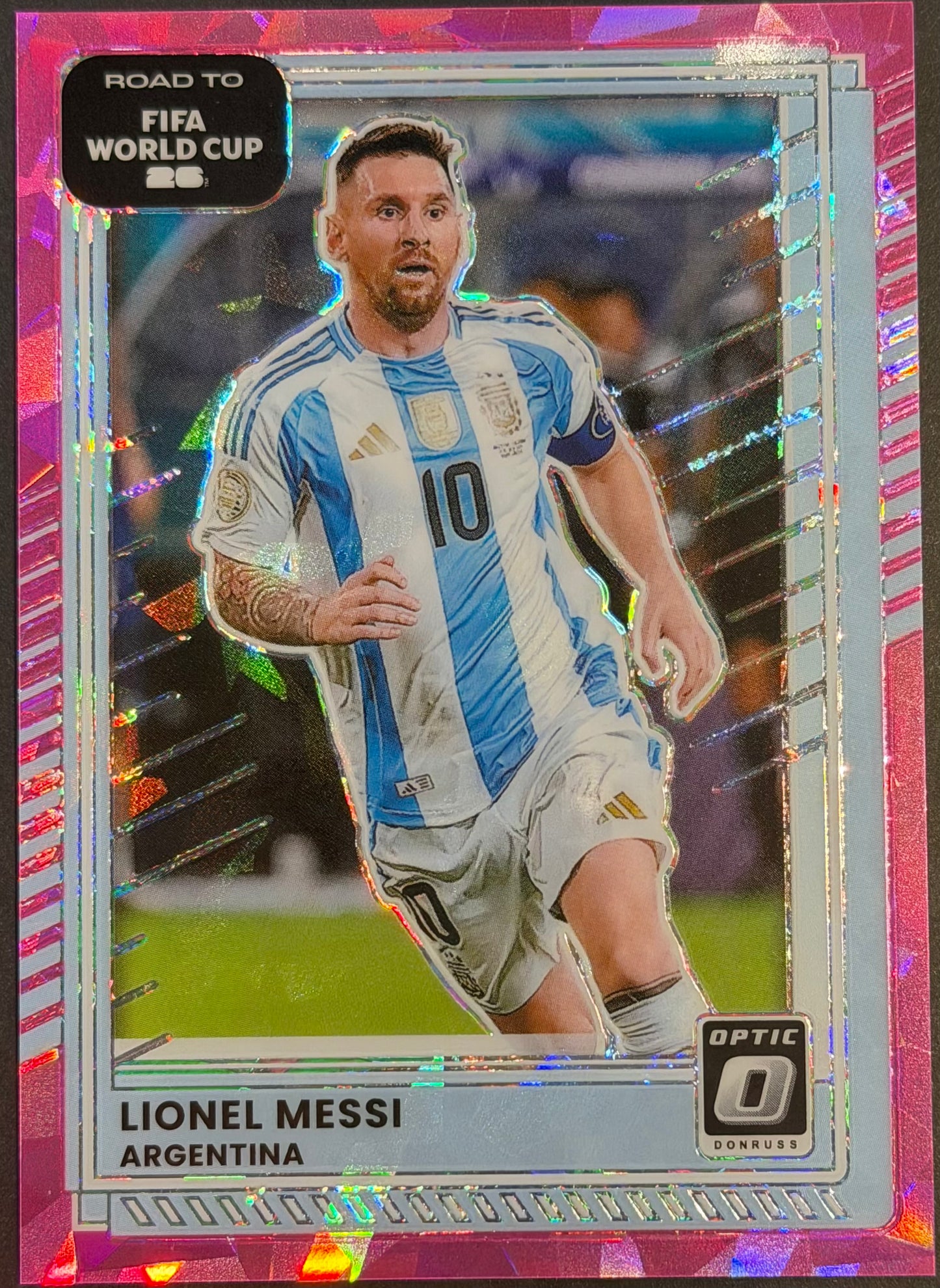 Optic Lionel Messi pink ice Prizm 2025-26 Panini Donruss 23/25