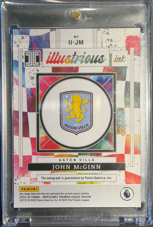 John Mcginn Illustrious Ink Auto 42/75 Panini Impeccable PL 2024/25