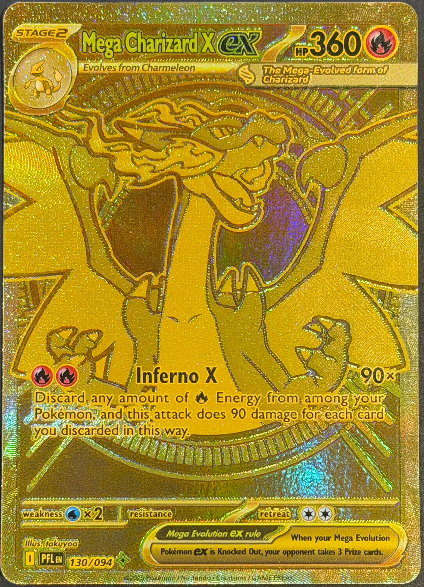 Mega Charizard X ex 130/094 MUR Phantasmal Flames
