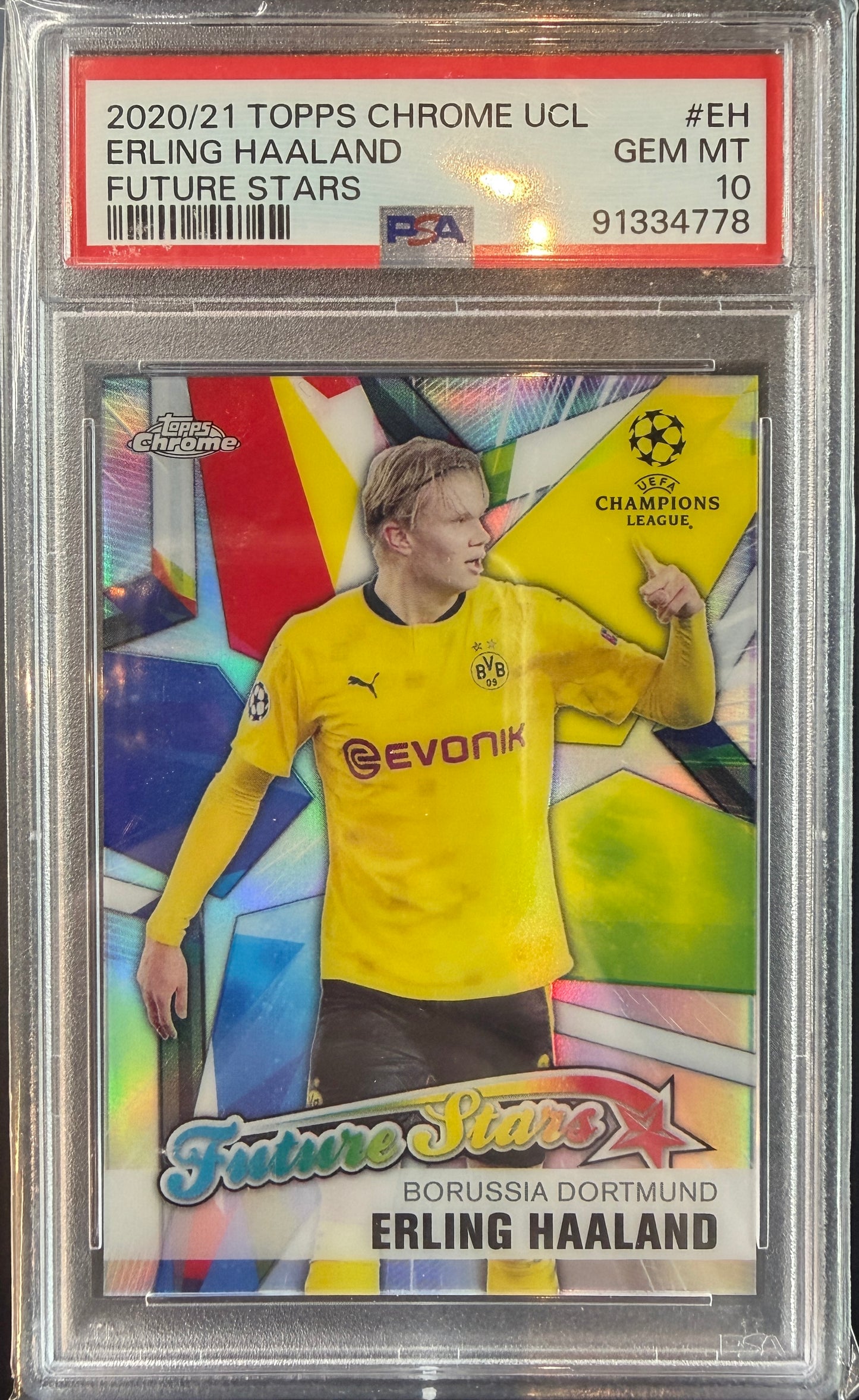 Erling Haaland 2020/21 Topps Chrome ULC Future Stars PSA 10