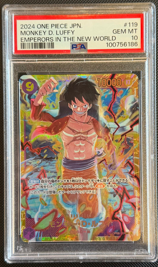2024 One Piece Monkey D. Luffy OP09-119 PSA 10