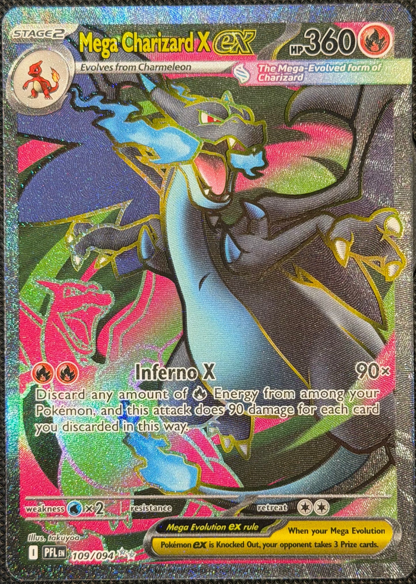 Mega Charizard X Ex - 109/094 - Phantasmal Flames - Ultra Rare