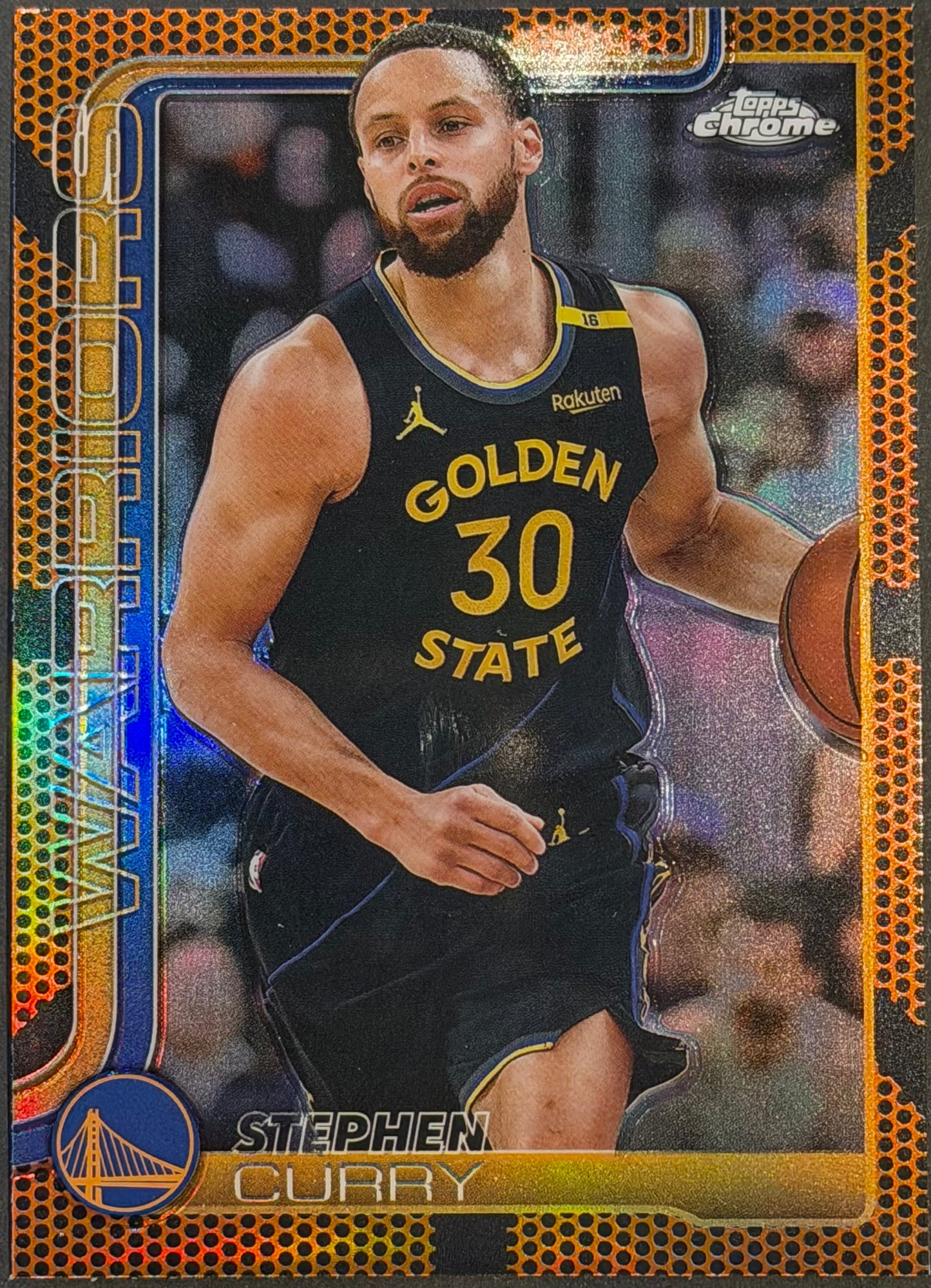 Stephen Curry Basketball Border Refractor SP #201