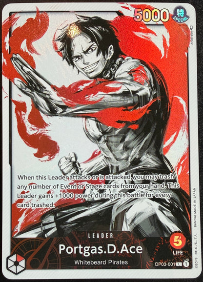 Portgas.D.Ace OP03-001 Alternate Art Leader