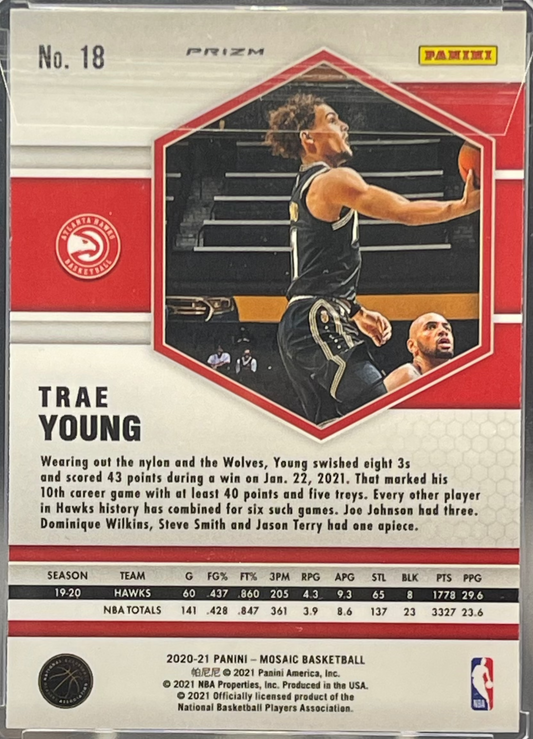 2020/21 Panini Mosiac Trae Young No.18