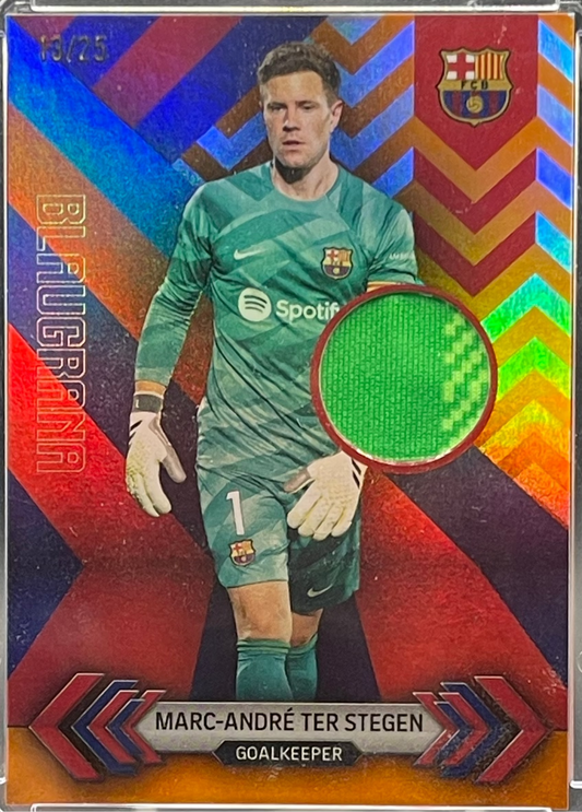 2024 FC Barcelona team set Marc-Andre Ter Stegen Match-Worn #13/25