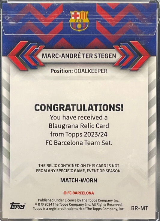 2024 FC Barcelona team set Marc-Andre Ter Stegen Match-Worn #13/25