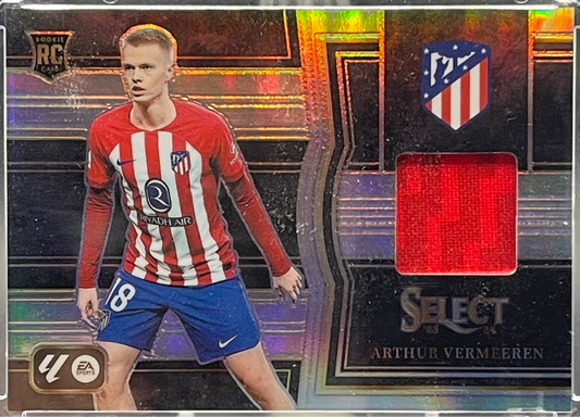 2023/24 Panini Select La Liga Arthur Vermeeren Patch No. SM-AVN PRIZM SILVER