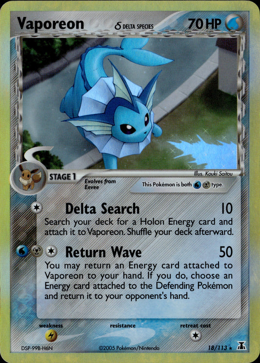 Vaporeon Holo 18/113 [Delta Species]