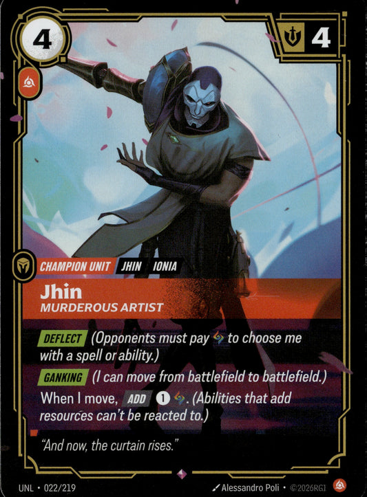 Jhin - Murderous Artist 022/219 [Unleashed]