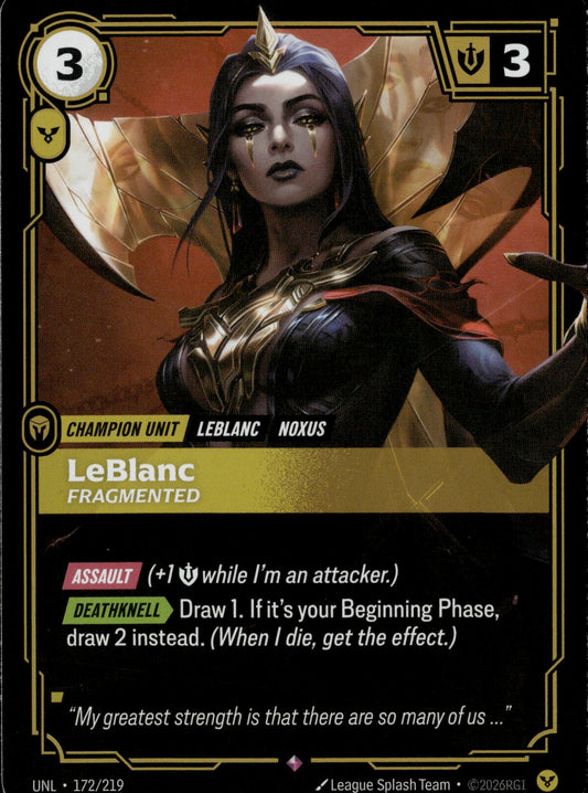 LeBlanc - Fragmented 172/219 [Unleashed]