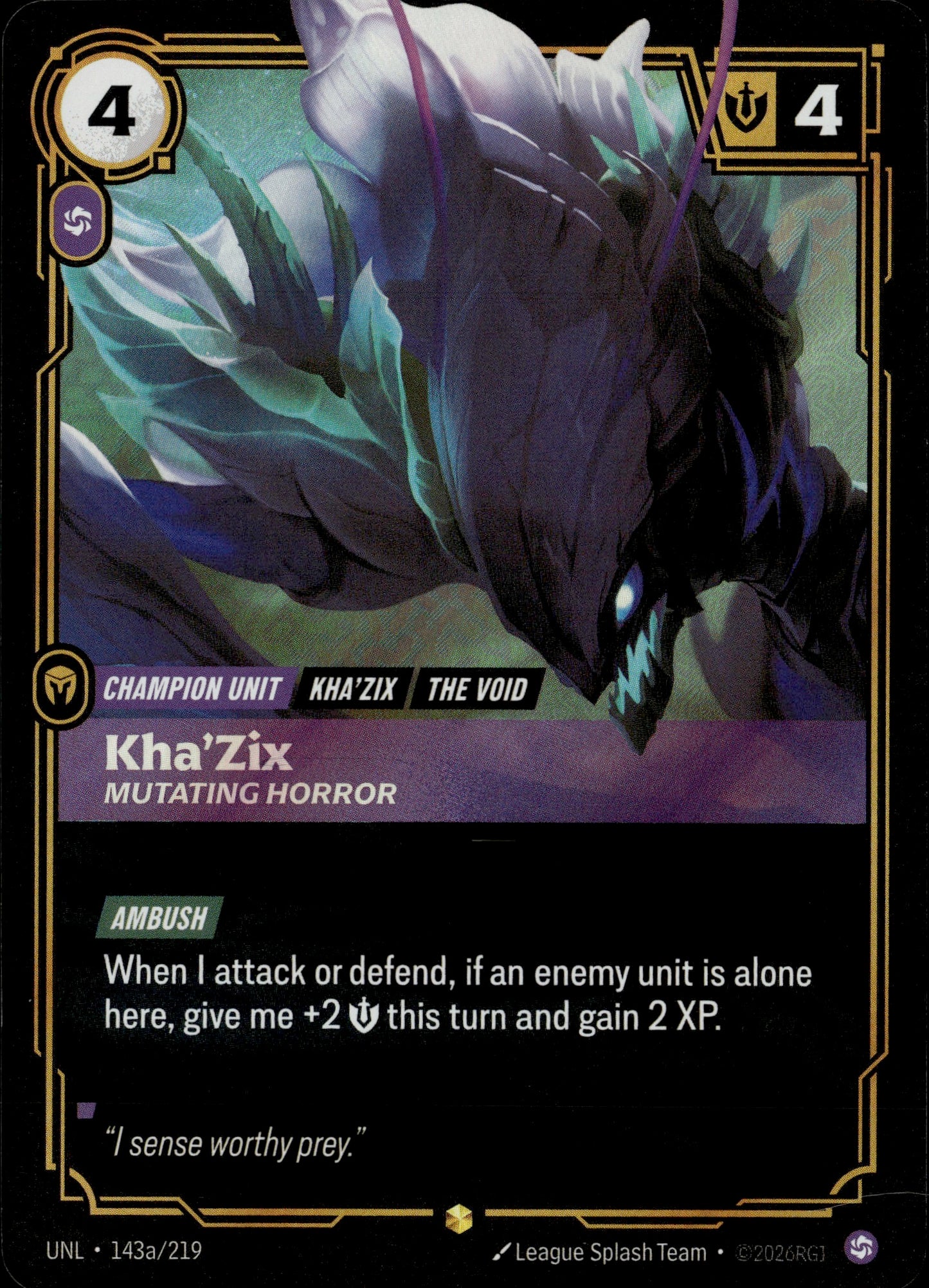 Kha'Zix - Mutating Horror 143a/219 Alternate Art [Unleashed]