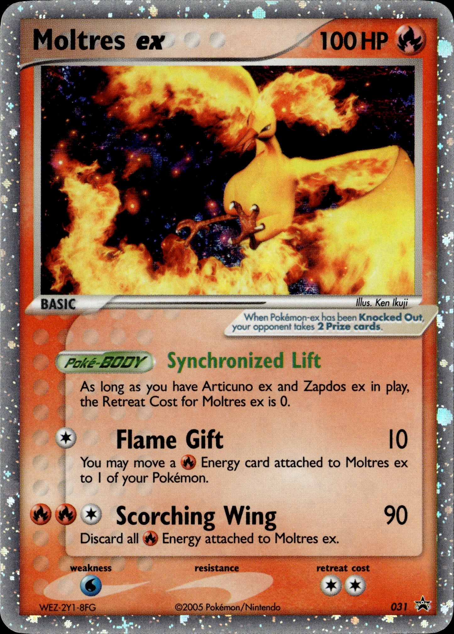 Moltres ex Holo 031 Black Star Promo